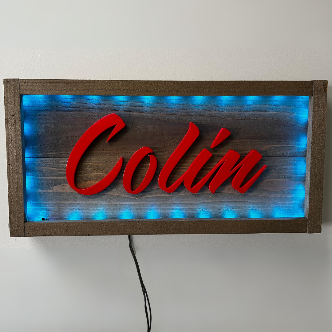 Custom LED Name Sign – Triple Twig Designs